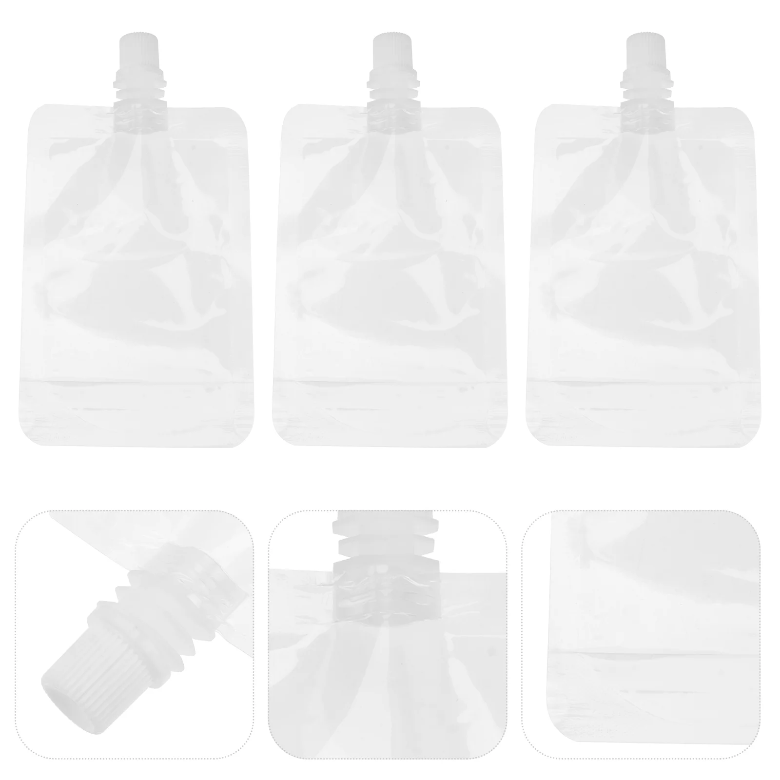 

30 Pcs Pouches Flask Glass Drinking Bottles Lids Water Bag Concealable Flasks Smoothie Squeeze Refillable Plastic