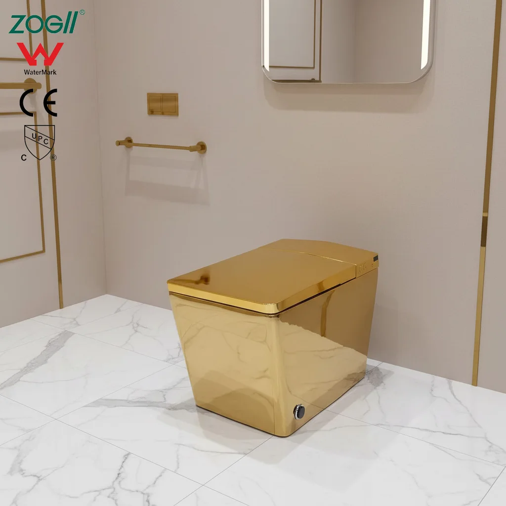 Фото Умный унитаз Golden Smart Square для Северной Америки, подходит для Канады, европейский умный унитаз S-образной формы с изогнутым дизайном №2