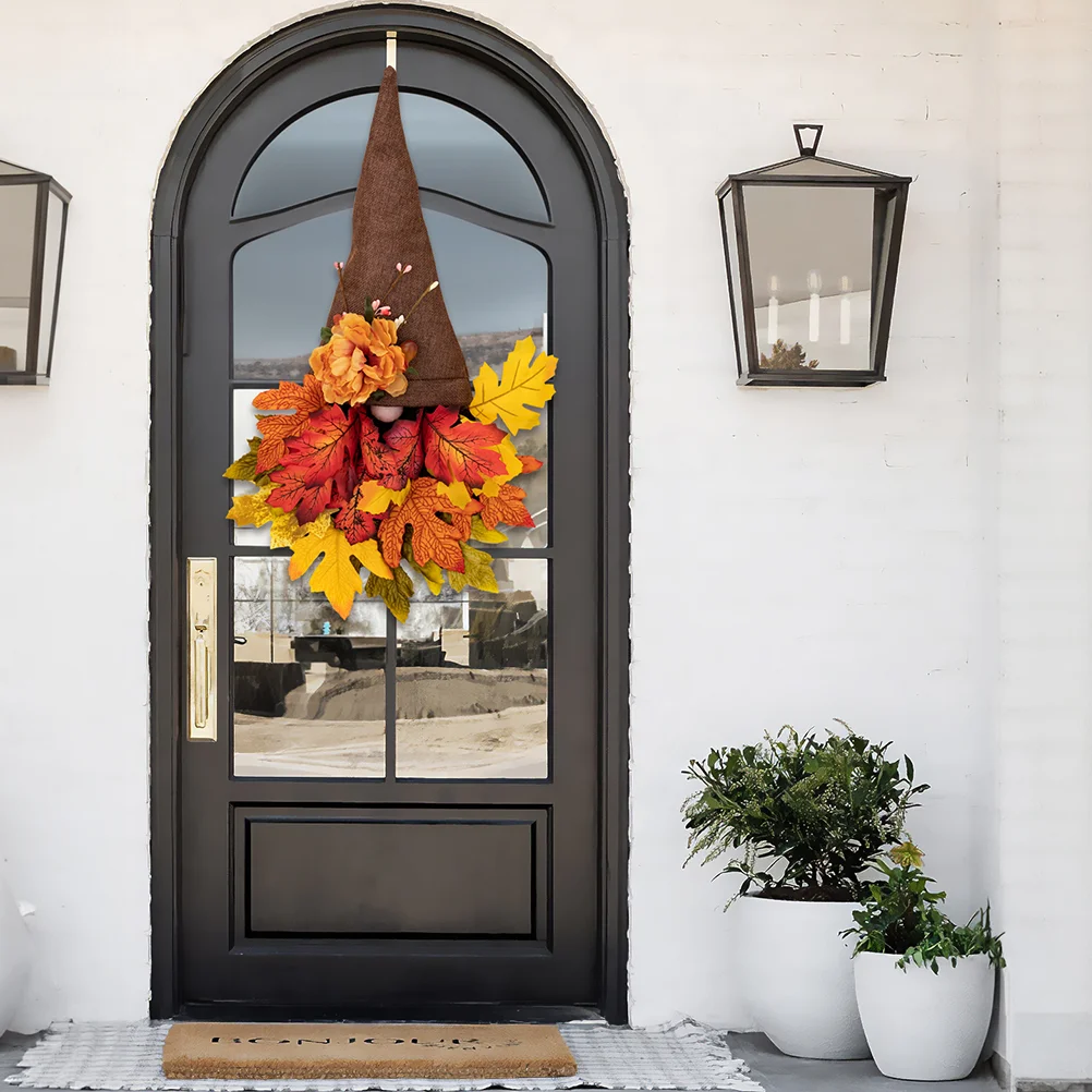 Декор на День Благодарения украшения сезона урожая осенний круг из ротанга