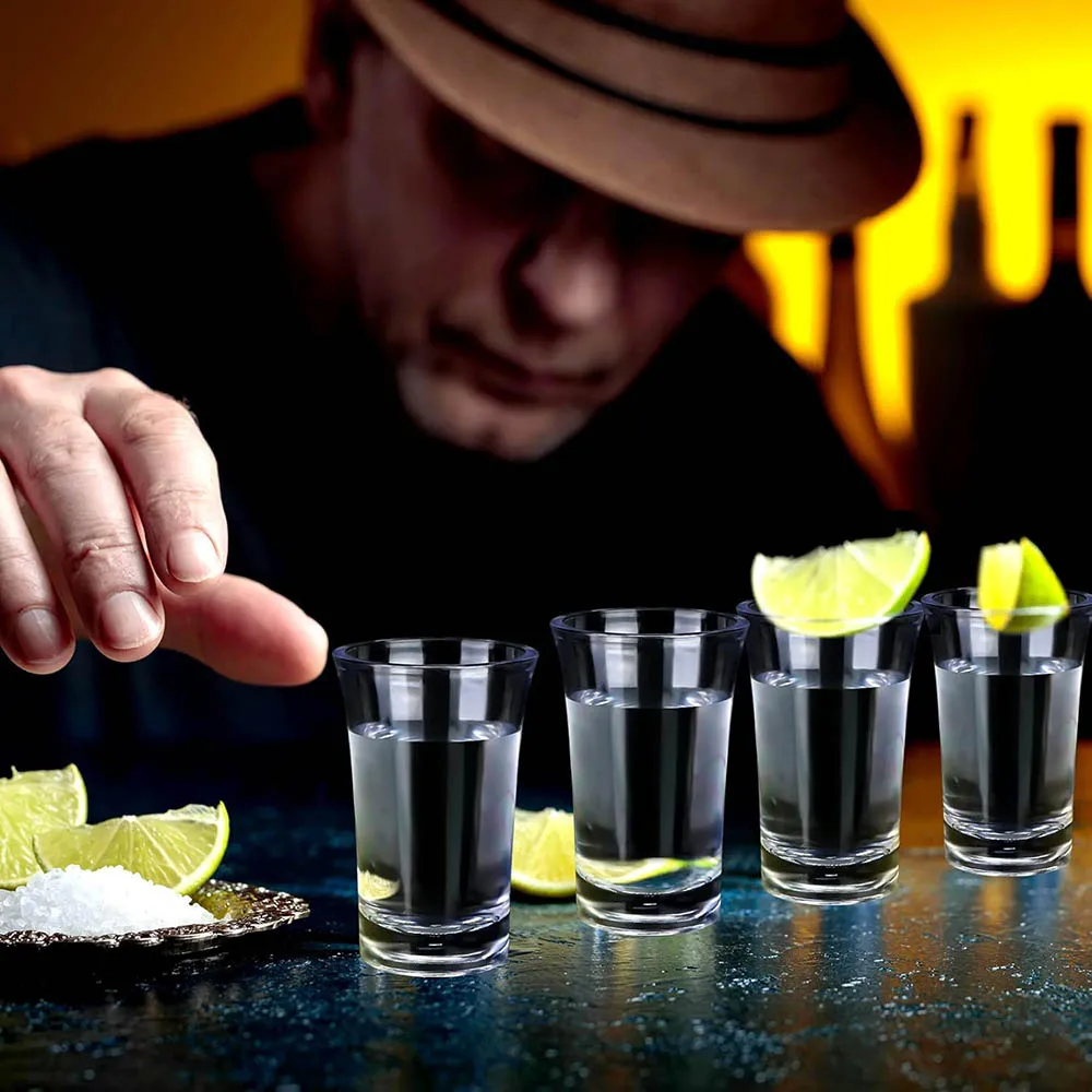 Набор акриловых стаканов емкостью 1 2 унции с утолщенным основанием пластиковые