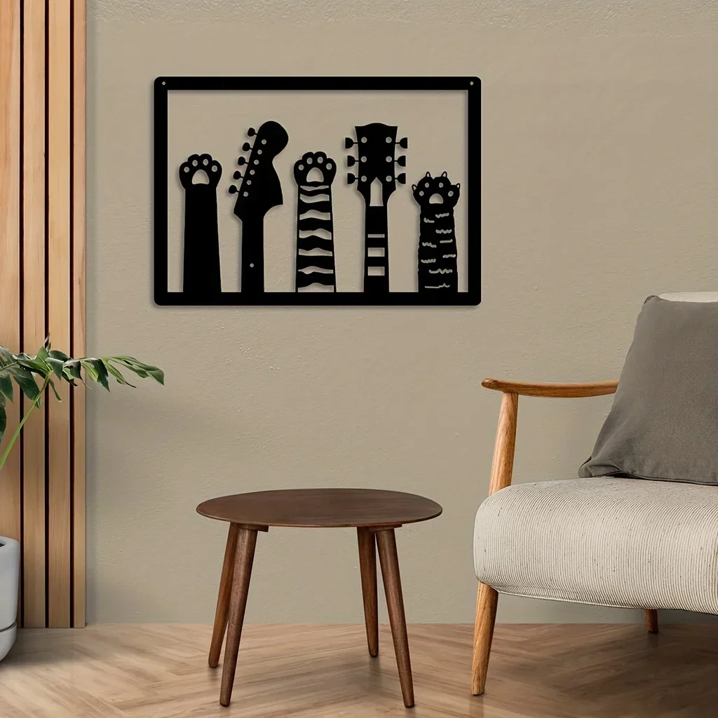 1 шт. декоративные металлические гитары в виде кошачьей лапы