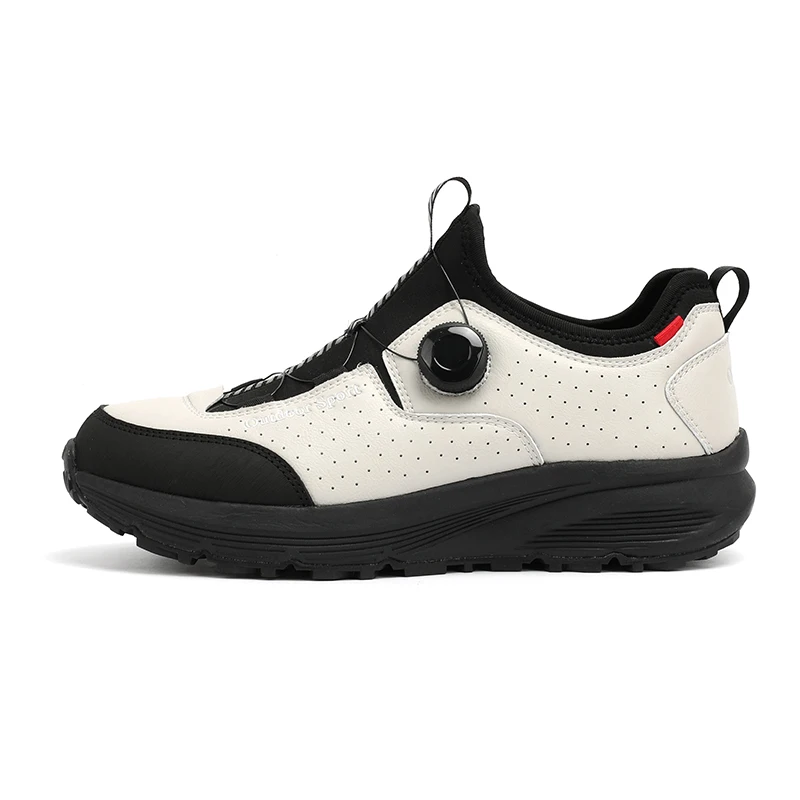 Convenient Rotary Buckle Mens Climbing Trekking Hunting Sneakers Leather Hiking Shoes Wear-resistant Outdoor Sport Men Shoes