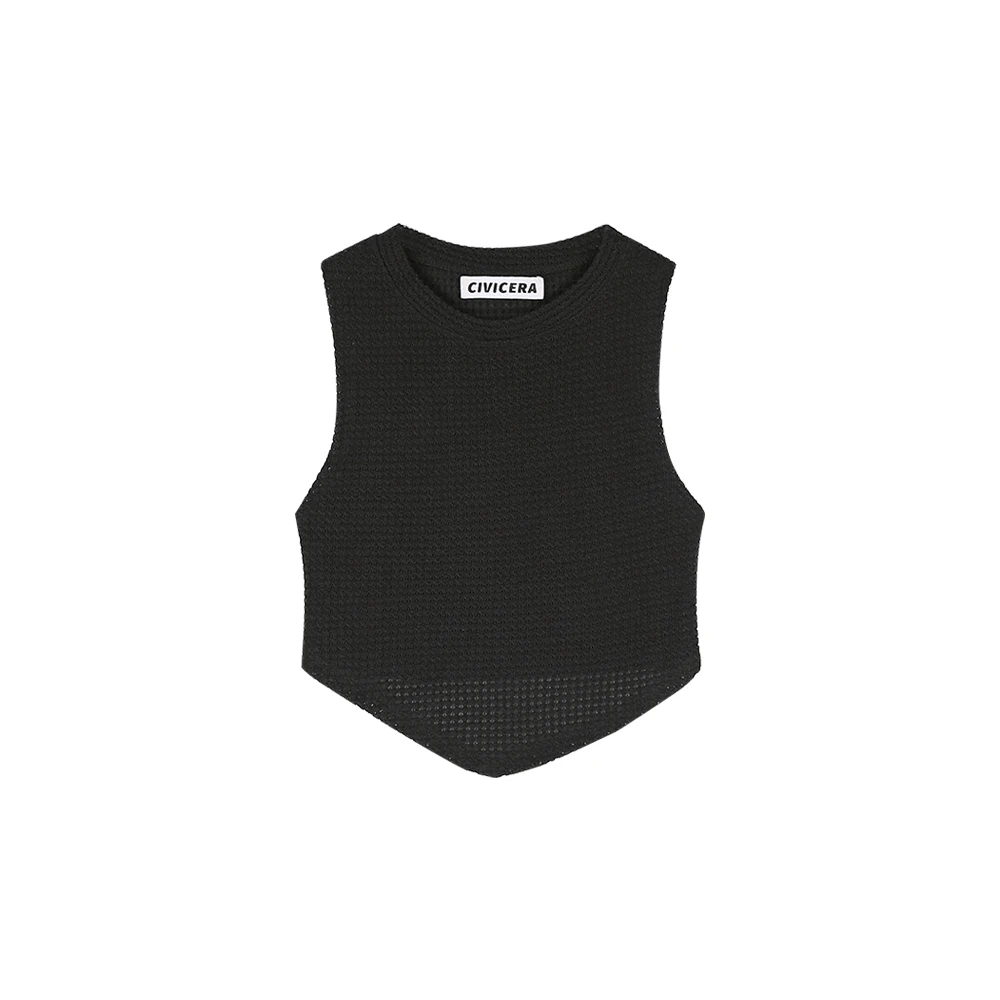 Civicera Американский винтажный уникальный жилет женский летний короткий