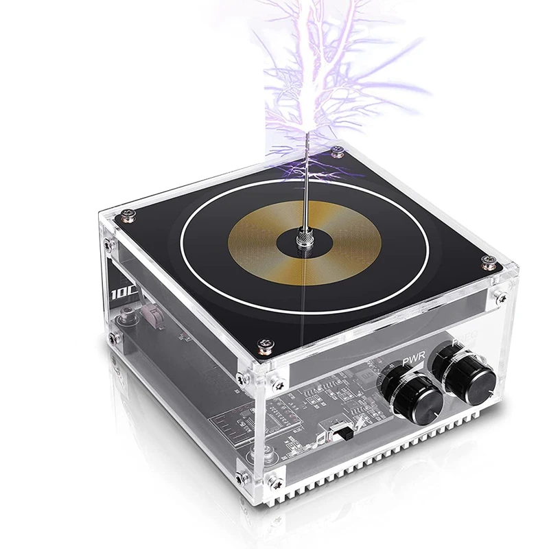 

Bluetooth Music Tesla Coil Desktop Toy,for Xmas, Arc Plasma Wireless Transmission Scientific Teaching Experimental Model