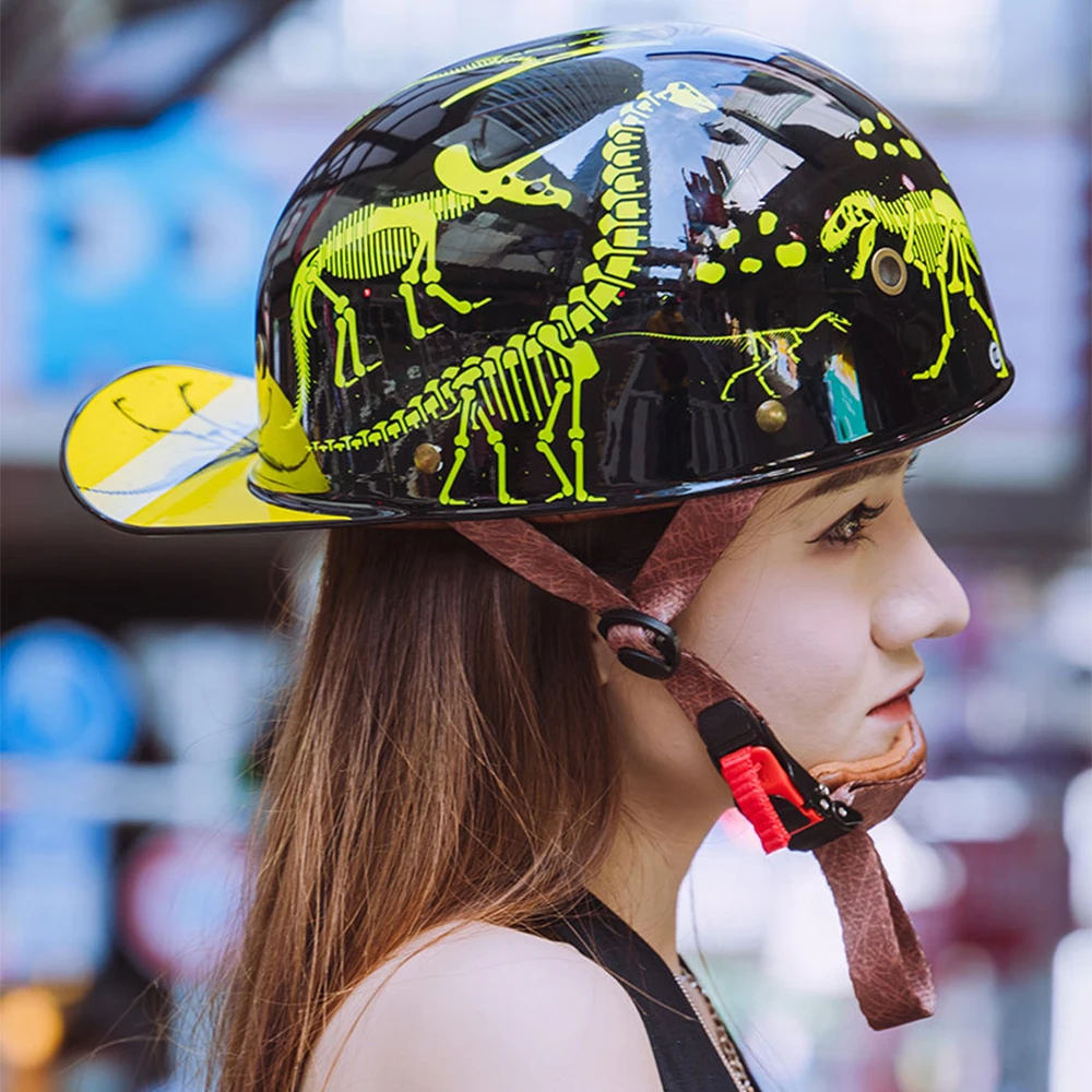 

Vintage Motorcycle Helmet Retro Moto Riding Helmet Biker Racing Half Helmet Casco Scooter Casque For Motorbike Men Women Enduro