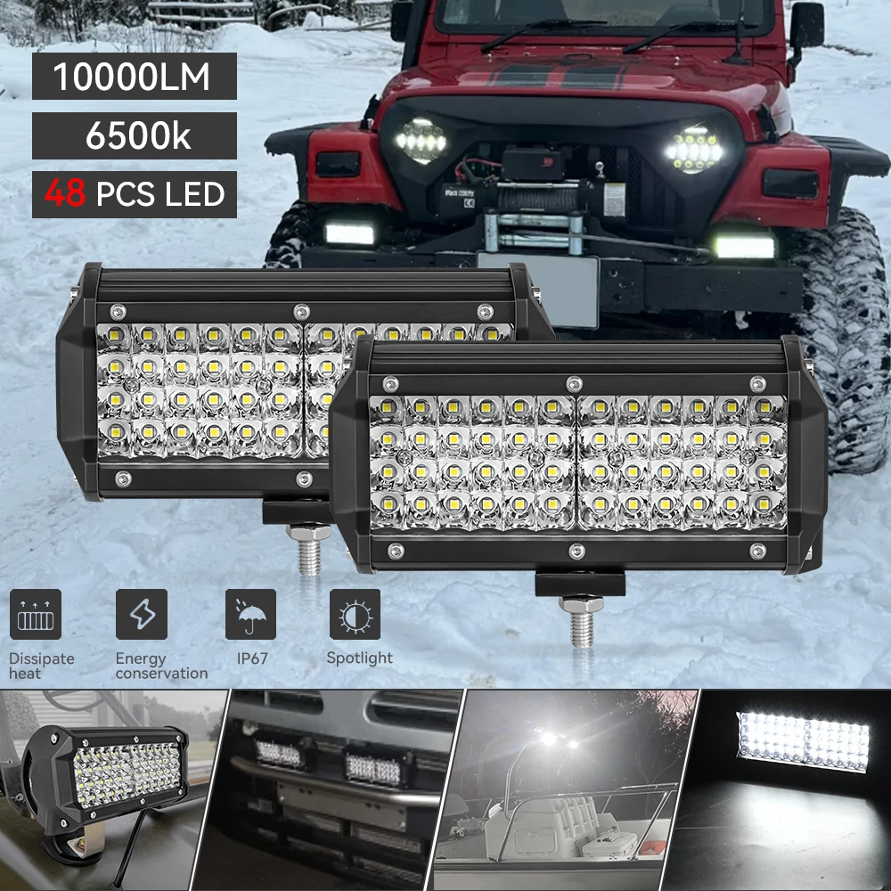 120W 144W Светодиодная панель Offroad Spot Flood Combo Beam рабочего освещения для 4x4 Грузовик