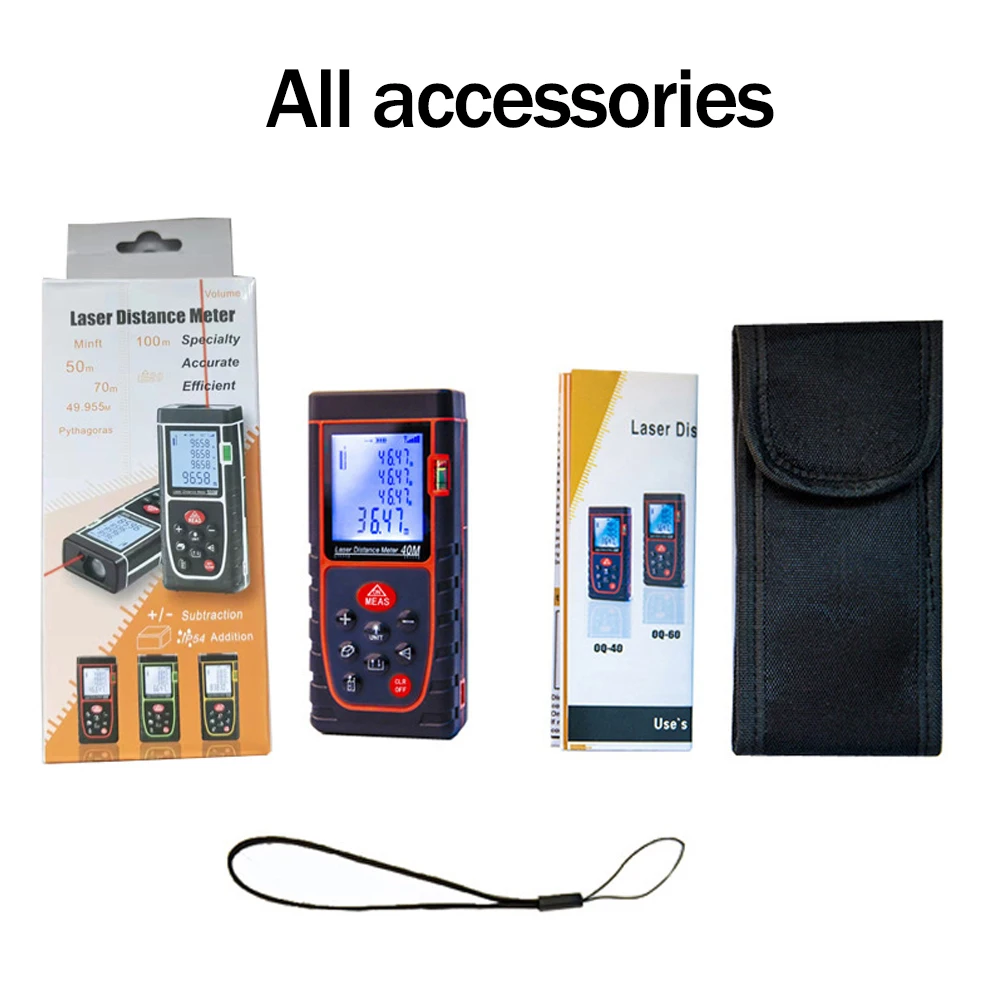 XMSJ профессиональный лазерный дальномер 40 м 60 80 100 для строительства и дома Точная