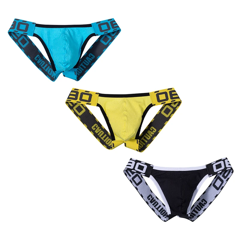 

3 шт., мужские Бесшовные Трусы-стринги с заниженной талией