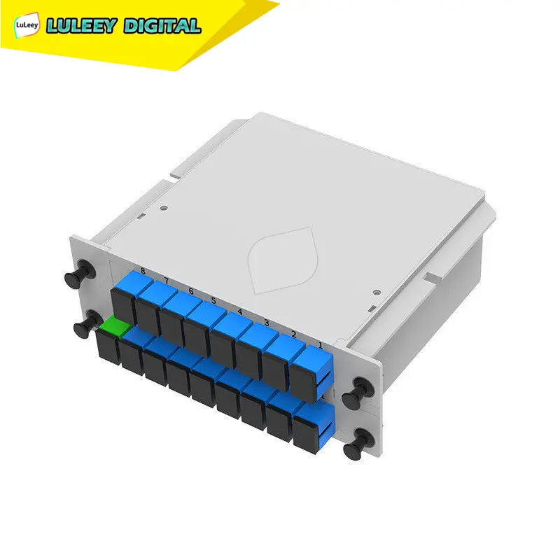 

2pcs SC UPC 1x16 Optical Splitter Box FTTH 100% New Low Loss ABS Material Wavelength 1260nm~1650nm Return Loss 55dB