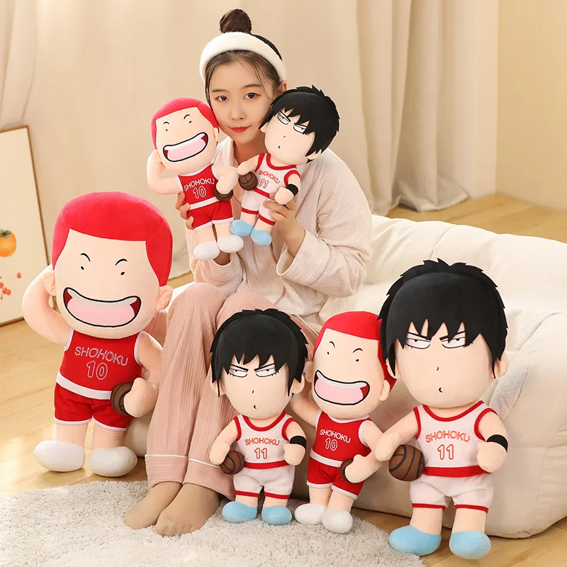 

2 Style Slam Dunk Plush Toy Large Kawaii Sakuragi Plush Doll Rukawa Maple Living Room Decoration Friend Gift Bithday Youth