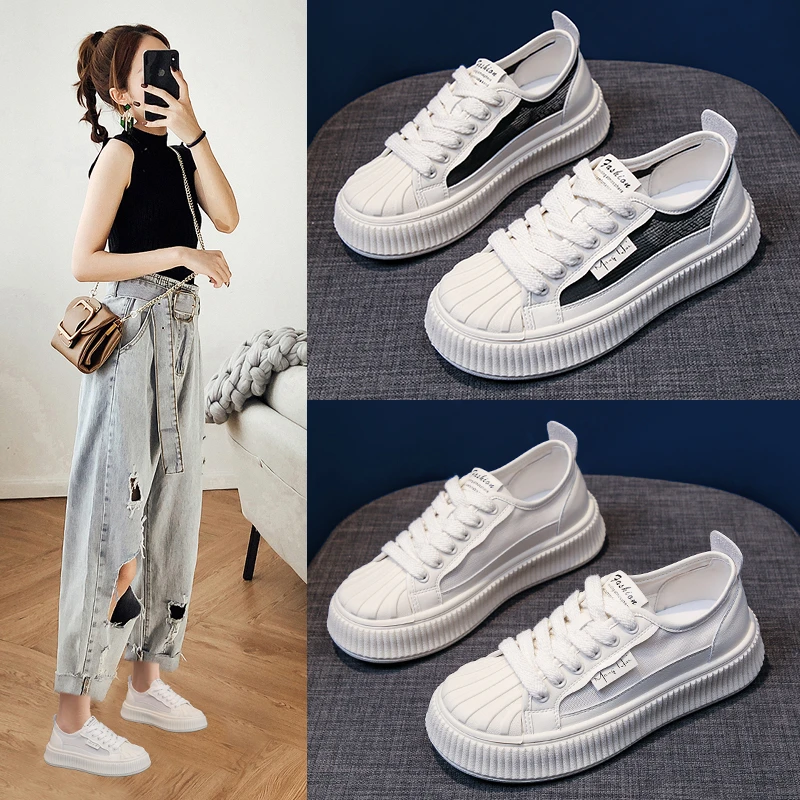 

Женские туфли на плоской подошве, простая и удобная Осенняя обувь со шнуровкой, 2023