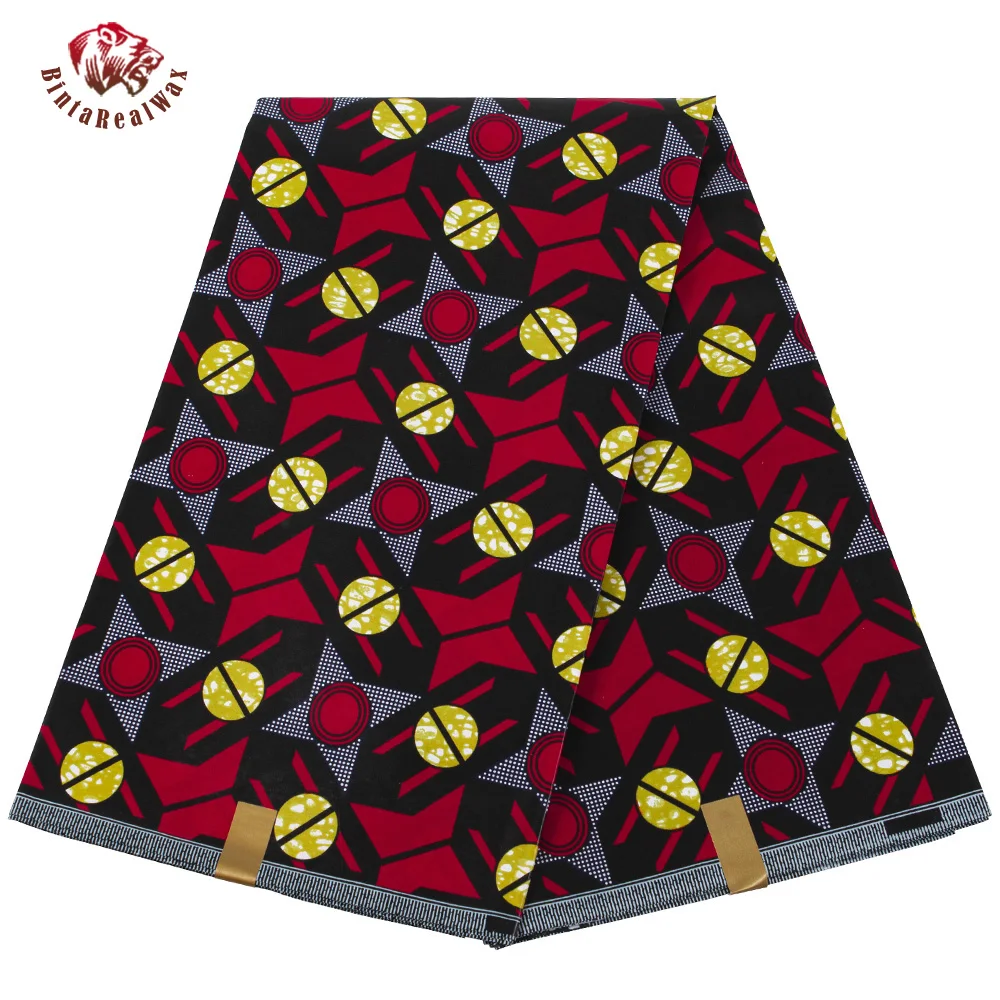 

Bintarealwax Ankara Fabric 2022 High Quality 6 Yards 3 Yards Hard Cotton Wax Material Handworking Sewing Fabrics 24FS1420