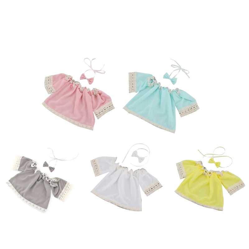 

Newborn Girls Bowknot Headwear Lace Clothes Set Dress Skirt Jumpsuit for Newborn Baby Toddler Kids Girl Photography Prop