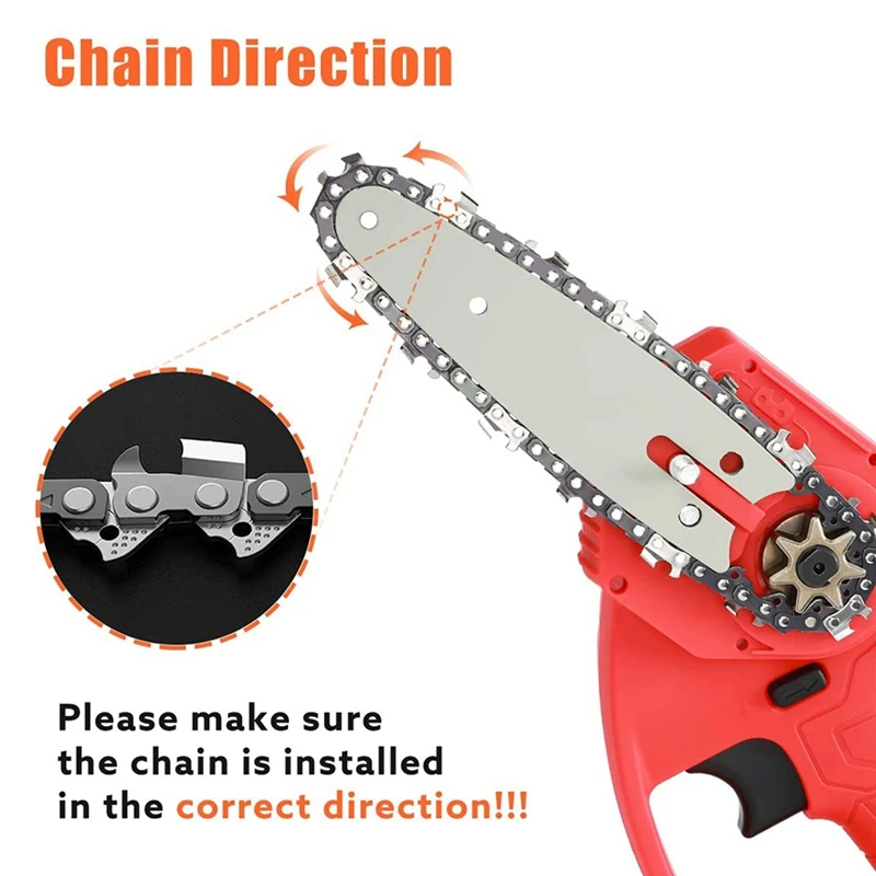 2Pcs 4-Inch 1/4Inch Guide Saw Chain Mini Chainsaw For 4 Inch Cordless Electric Protable Battery Handheld