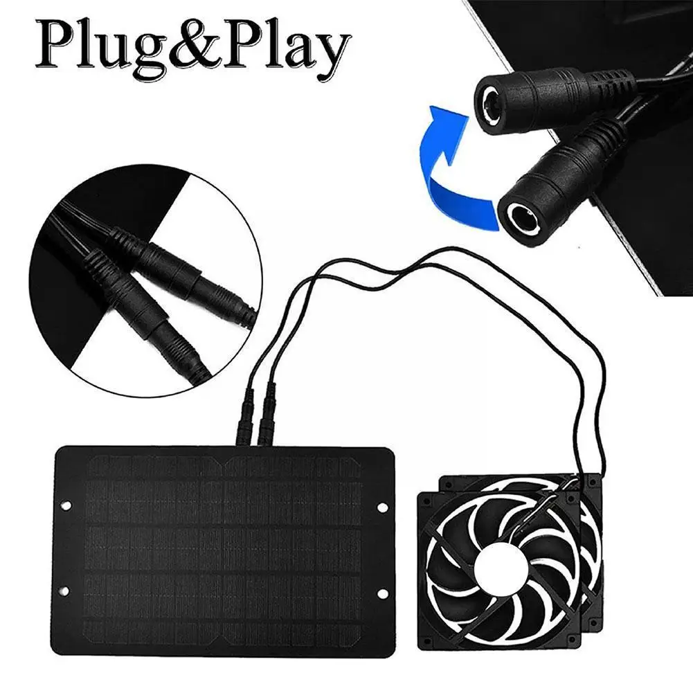 

Вентилятор вытяжной на солнечной батарее, мини-вентилятор с питанием от солнечной панели, экстрактор воздуха для собак, куриных домиков, домов на колесах, теплиц, S6B8, 12 В