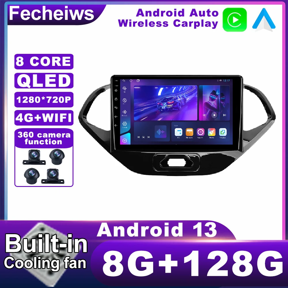 

Android 13 For Ford Figo 2015 - 2018 Car Radio RDS WIFI Navigation GPS 4G LTE QLED BT DSP Video ADAS Stereo Multimedia No 2din