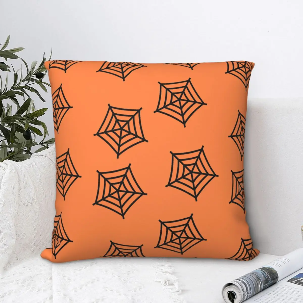

Pattern Throw Pillow Case Spider Web Cushion Home Sofa Chair Print Decorative Hug Pillowcase