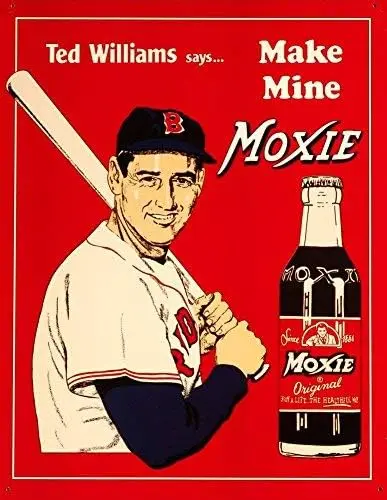 Оловянный металлический знак Unoopler Ted Williams: Make Mine Moxie 8x12