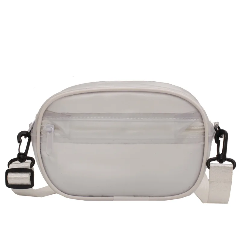 

2022 Summer New Fashion Mini bag PVC Transparent Small handbag Trend Oval Shape Female cross bag Yellow Black White Mobile bag