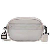 2022 summer new fashion mini bag pvc transparent small handbag trend oval shape female cross bag yellow black white mobile bag