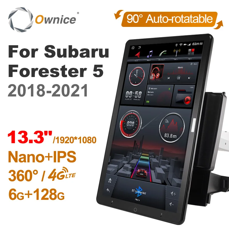 

13.3" Ownice Android 10.0 Car Multimedia for Subaru impreza forester 2017-2020 Auto Radio Audio 4G LTE 360 Optical No DVD