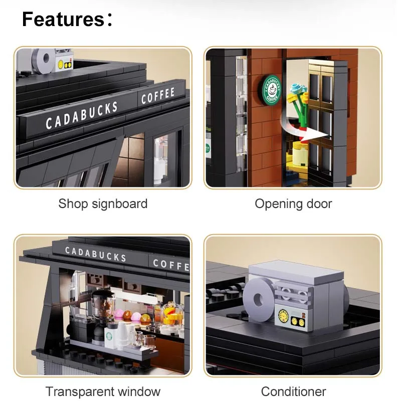 Модульные строительные блоки Youmko Creative Urban Scene со светодиодной подсветкой модель