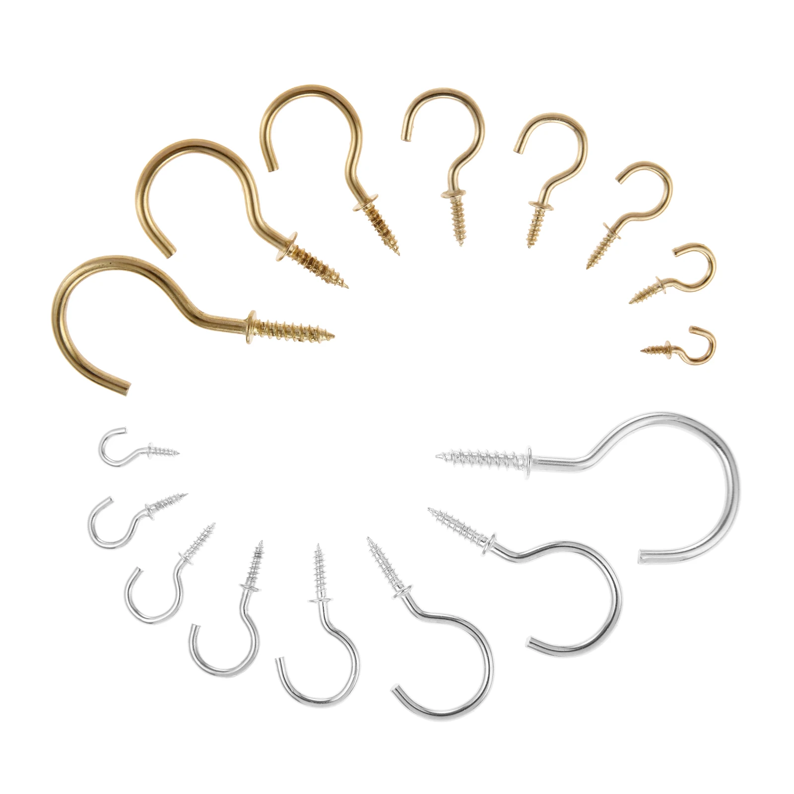 

38 мм, 45 мм, 71 мм, Золотой крючок для фоторамки, светильник для шкафа, металлическая сетка для растений, винтовая спиральная вешалка, сверхмощн...