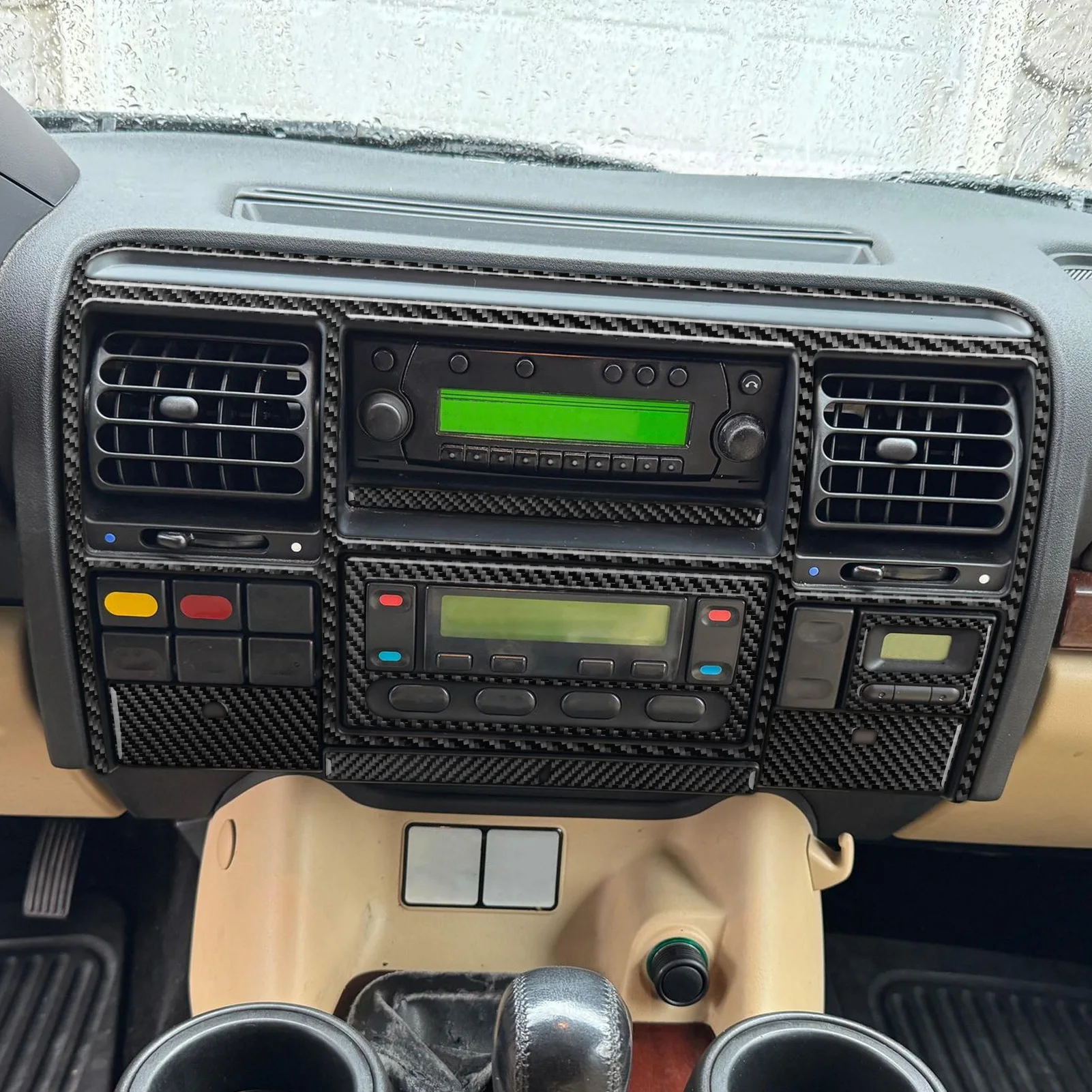 Фото Для Land Rover Discovery 1994 1995 1996 1997 1998 1999 2000 2001 2002 2003 2004 Набор отделки центральной консоли из настоящего карбона B №2