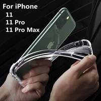 transparent shockproof case for iphone 11 pro max clear anti knock phone shell soft tpu back cover for iphone 11 case