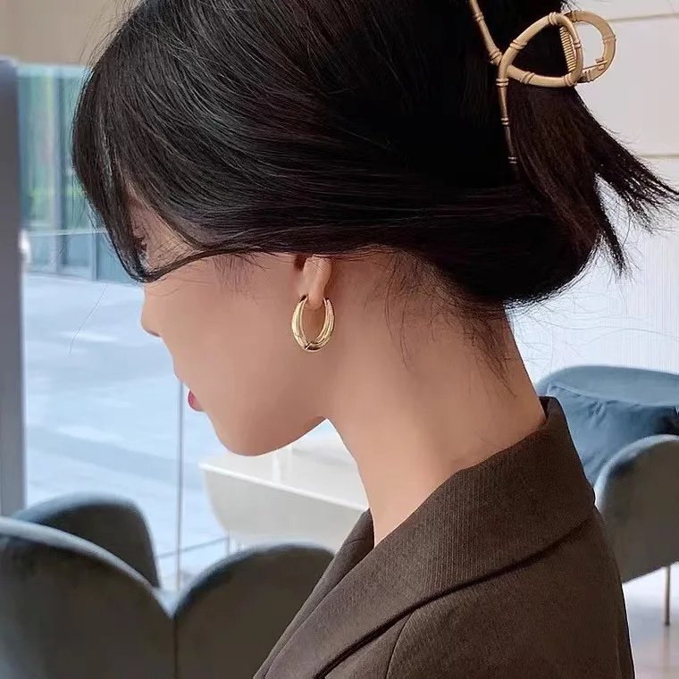 

Retro Earrings Gold Color Fashion Pendant Custom Women's Party Accessories Luxury Hoop Cool Style Dangle Jewelry Wholesale