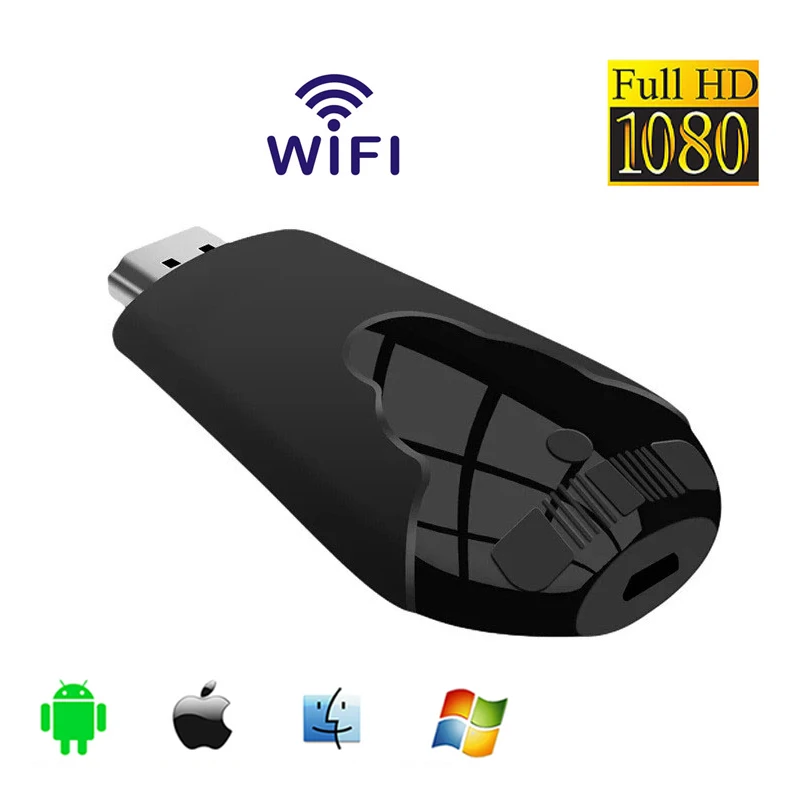 

ТВ-флешка K4, 1080P, Wi-Fi, совместимая с HDMI-экраном, приемник, маленький зеркальный экран для IOS/Android, для Youtube