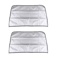 1 pair lightweight car curtains window shade cover vinyl silver foil