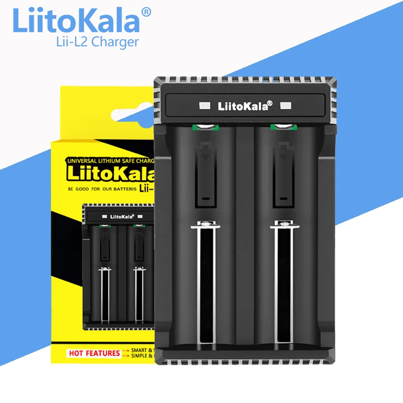 

LiitoKala Lii-L2 18650 battery charger for 3.7V 26650 21700 20700 20650 18500 18490 18350 CR123A Rechargeable Battery Charger