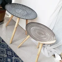 Moroccan coffee tables round art creative shop home retro small side table corner desk table for bedroom living room furniture