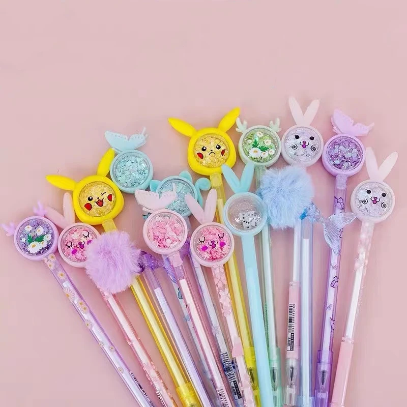 

20Pcs/Lot Kawaii Anime Pen 0.35mm Black Ink Gel Pen Student Writing Tool School Office Cute Supplies Stationery Girl Gift
