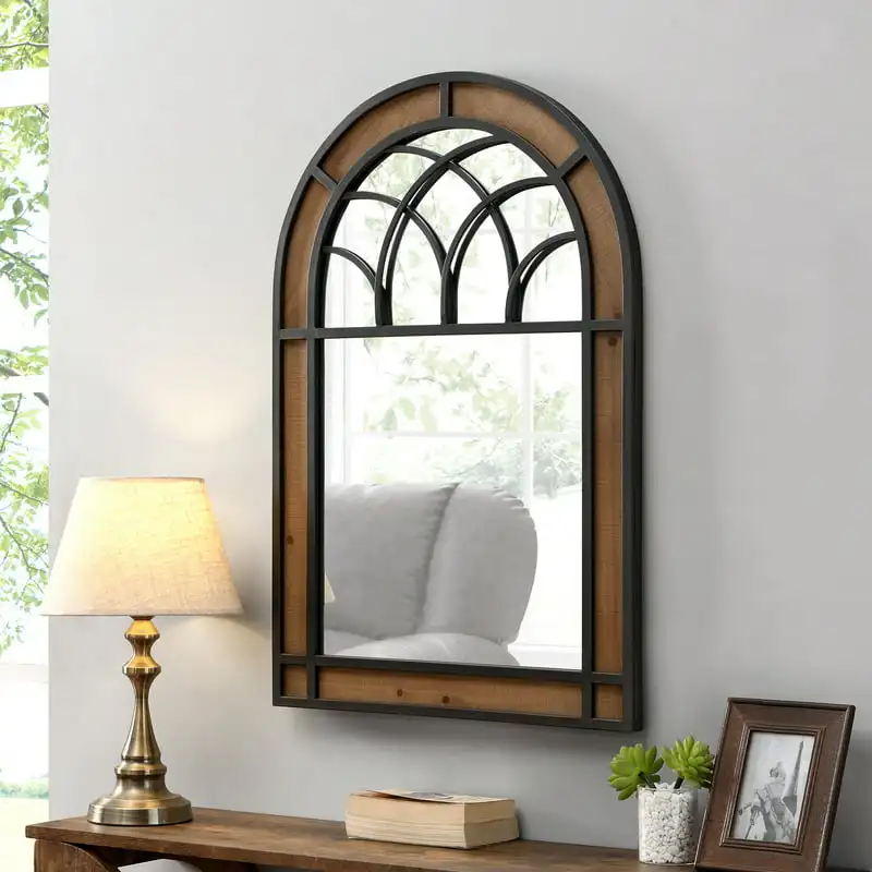 

Co. Brown Hemmingway Arch Wall Mirror, Farmhouse, Arched, 24 x 1.25 x 36 in