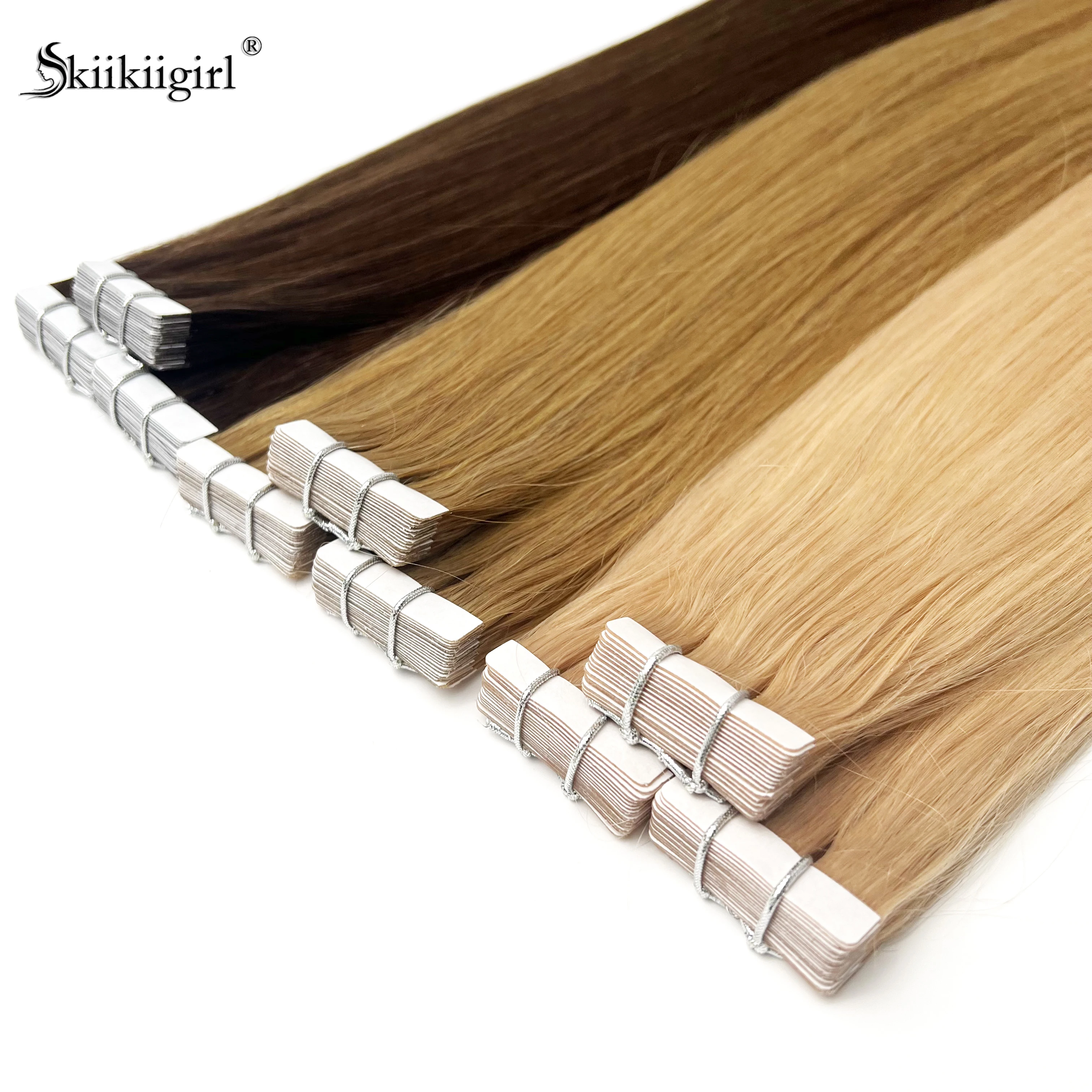 Фото Лента для наращивания волос Balayage Human Remy Лента для наращивания человеческих волос чернокожих женщин 50 г №5