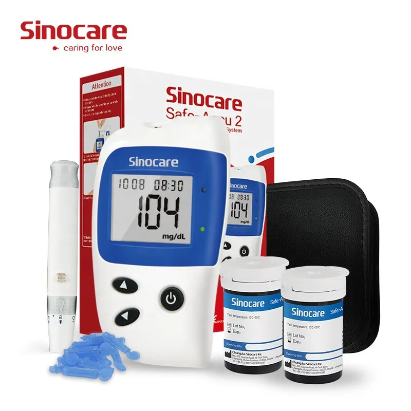 

Sannuo Sinocare accu2 Blood Glucose Meter Accu Glucometer Kit Diabetic Blood Sugar Test Strips Diabetes Tester