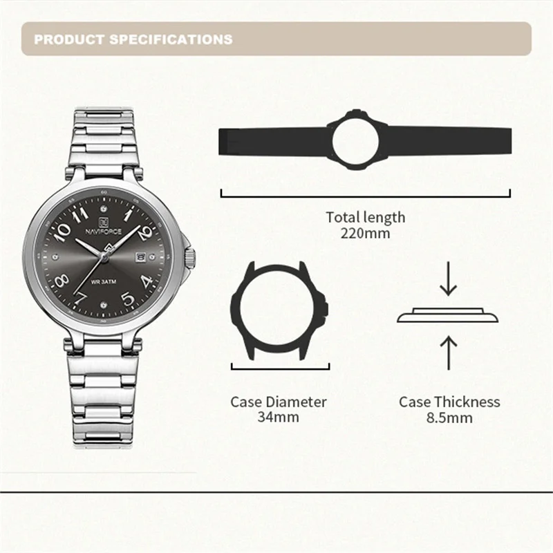 Рисунок 3 - NAVIFORCE роскошные женские часы