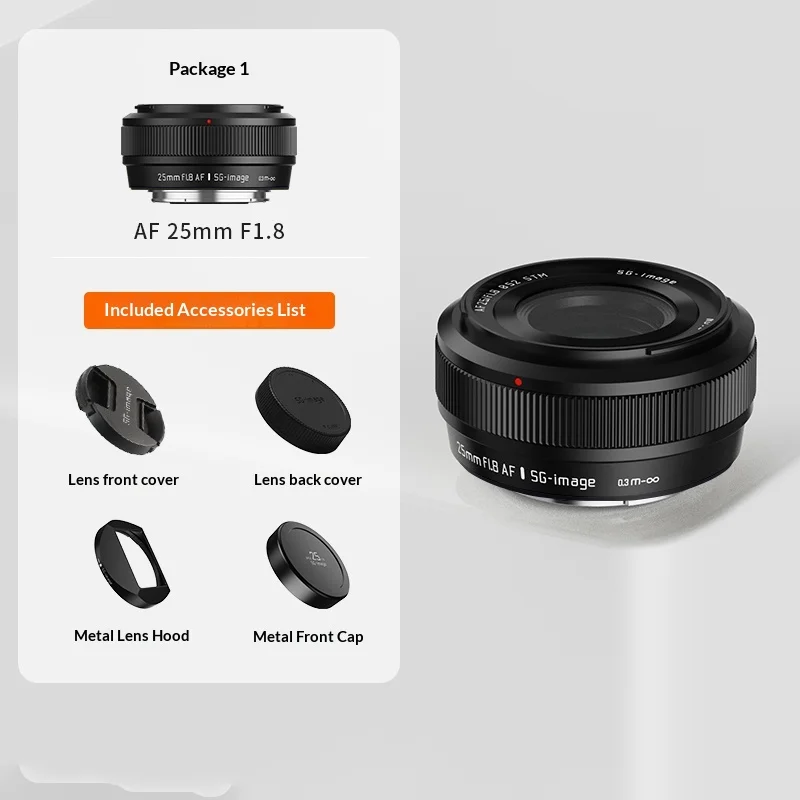 Фото Объектив SG Image 25mm F1.8 AF APS-C с автофокусом и большой апертурой для портретной съемки, с бесшумным мотором STM, для Sony E ZVE10 A7, Fuji X, Nikon Z №3