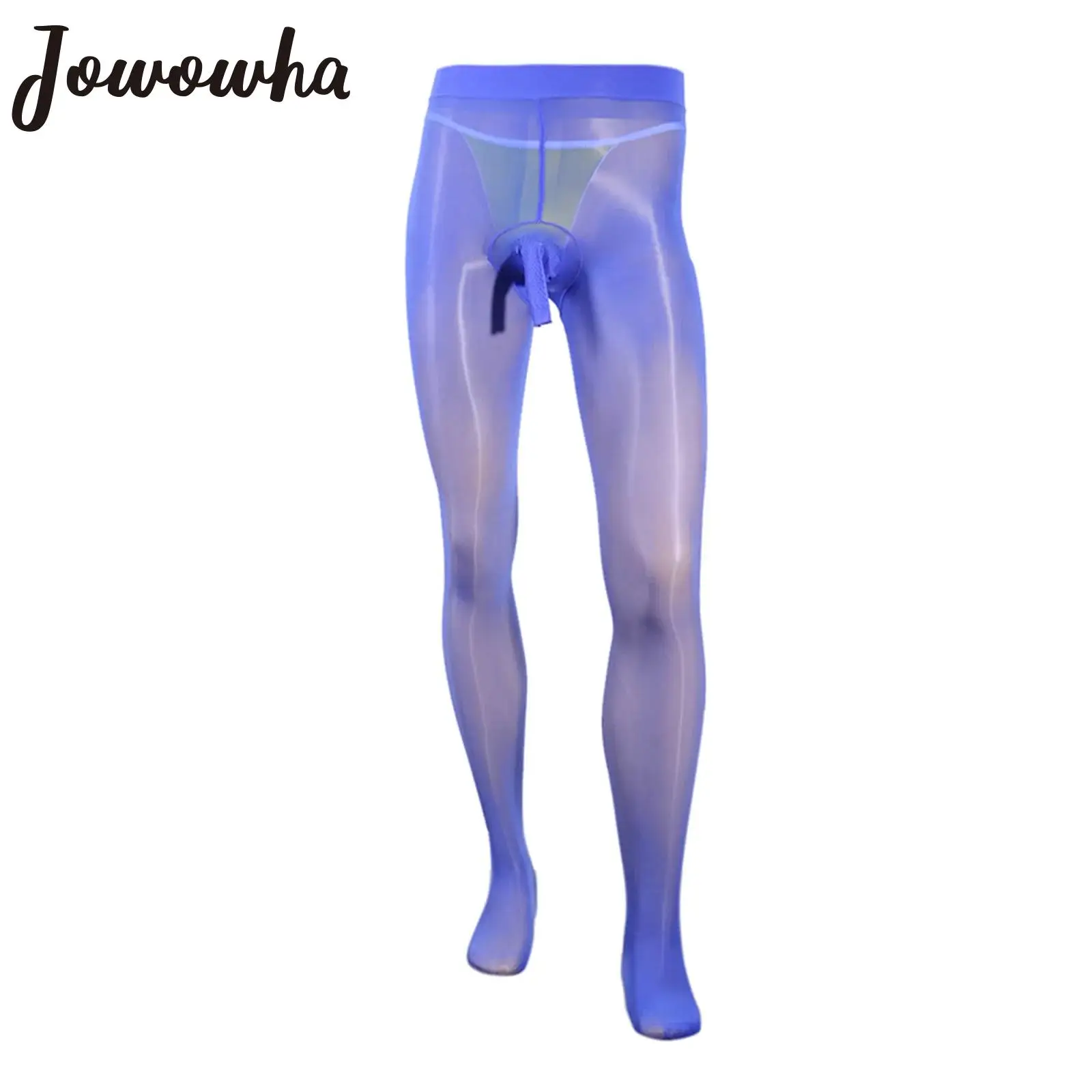 Мужские глянцевые прозрачные колготки нижнее белье эластичные открытые трико