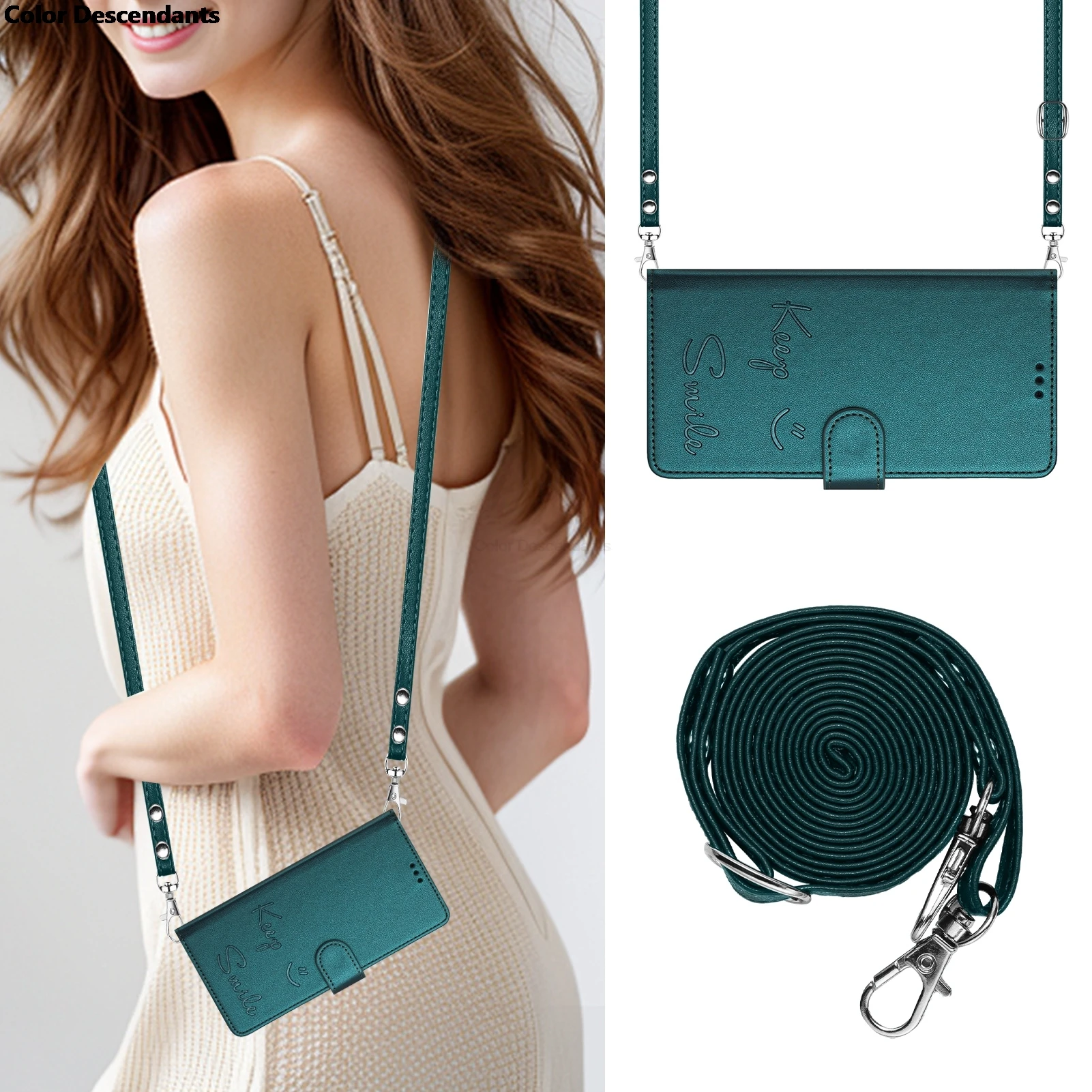 Кожаный ремешок для vivo Y30 Y33E Y33 Y35 Y36 Y38 Y51A Y52S Y52 Y53S Y55S Y55 Y56 3 отделения карт