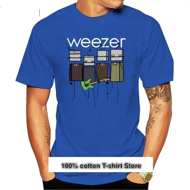 

QMY-Camiseta weezer для мужчин, синий zafiro, 2020