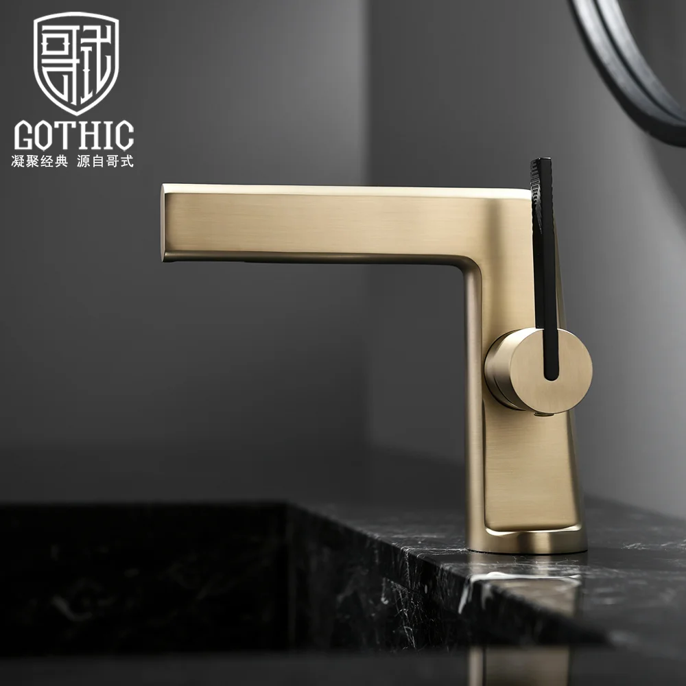 Смеситель для раковины в ванной комнате роскошный выпуклый смеситель из латуни