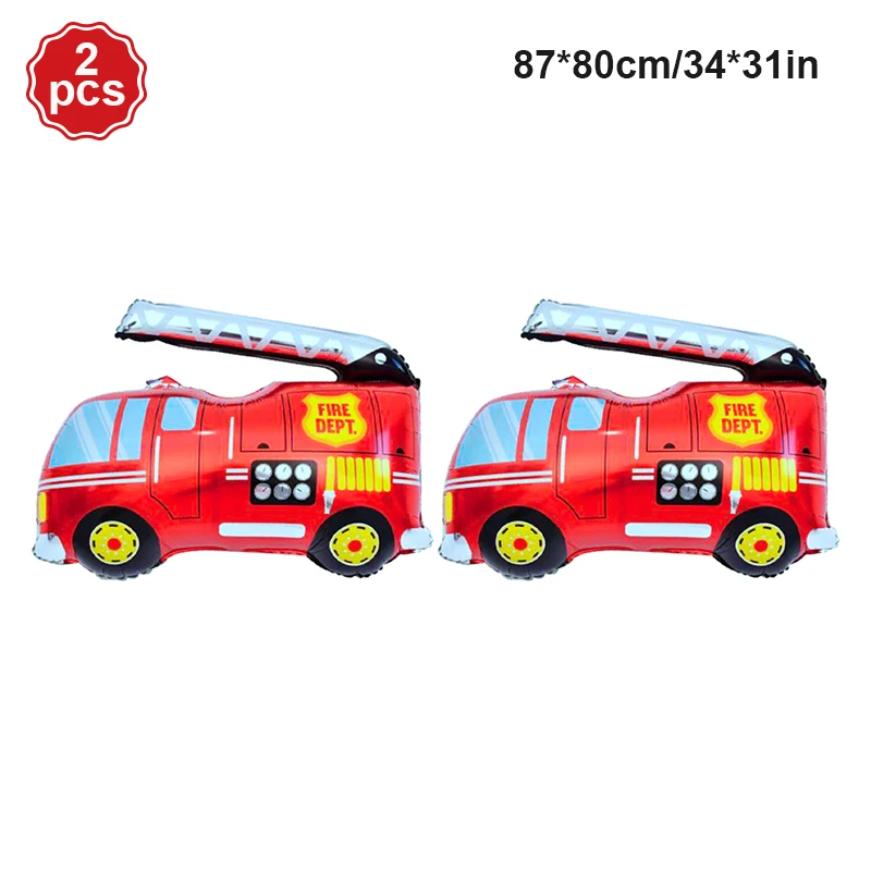 

Фольгированные шары пожарная машина набор