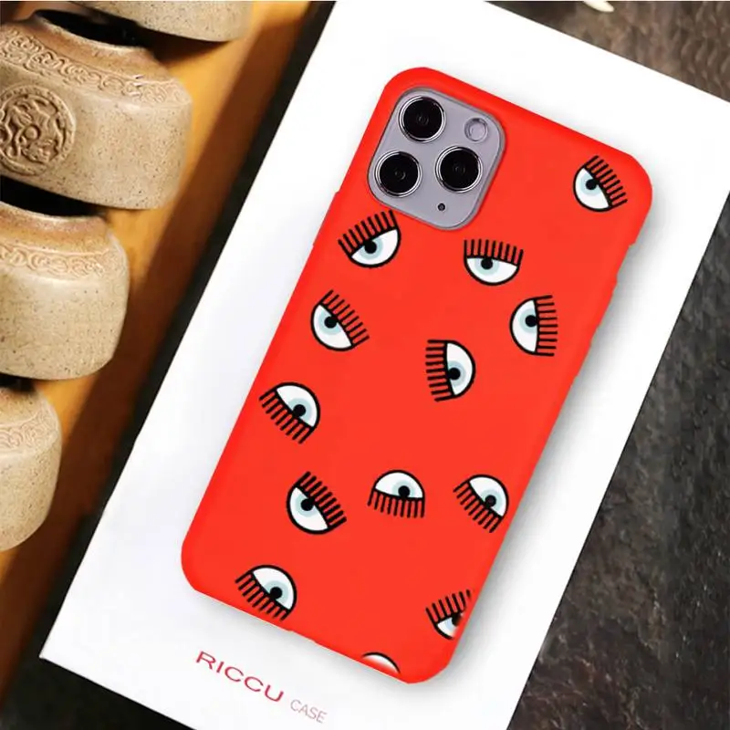 luxury design hot ferragnies eyes chiara phone case for iphone 13 12 pro max mini 11 pro xs max 8 7 6 6s plus x xr red case free global shipping