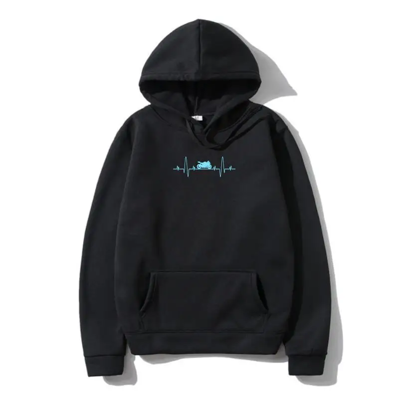 

Funny Motorcycle ShirSport bike Motorcycle Heartbeat Pullover