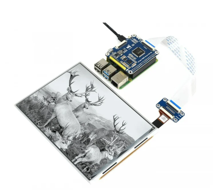 Фото Электронная бумага Waveshare 7,8 дюйма, 1872 × 1404, дисплей e-Ink для Raspberry Pi №1