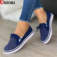 womens flats shoes 2022 casual slip on elastic band solid color ladies vulcanized shoes plus size female walking footwear new
