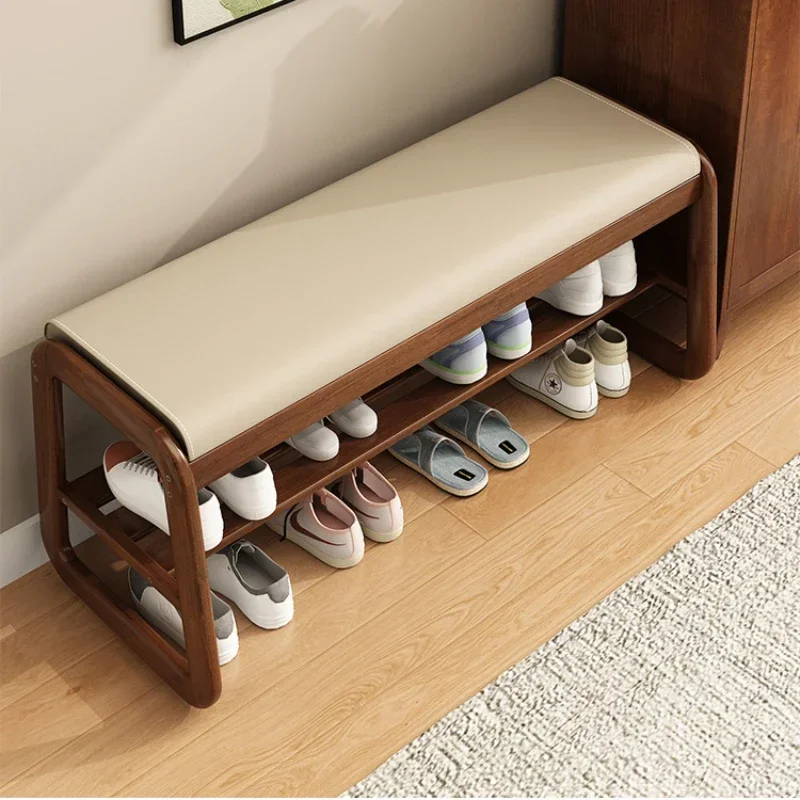 Мягкий шкаф для обуви из массива дерева встроенный стул переодевания в гостиную